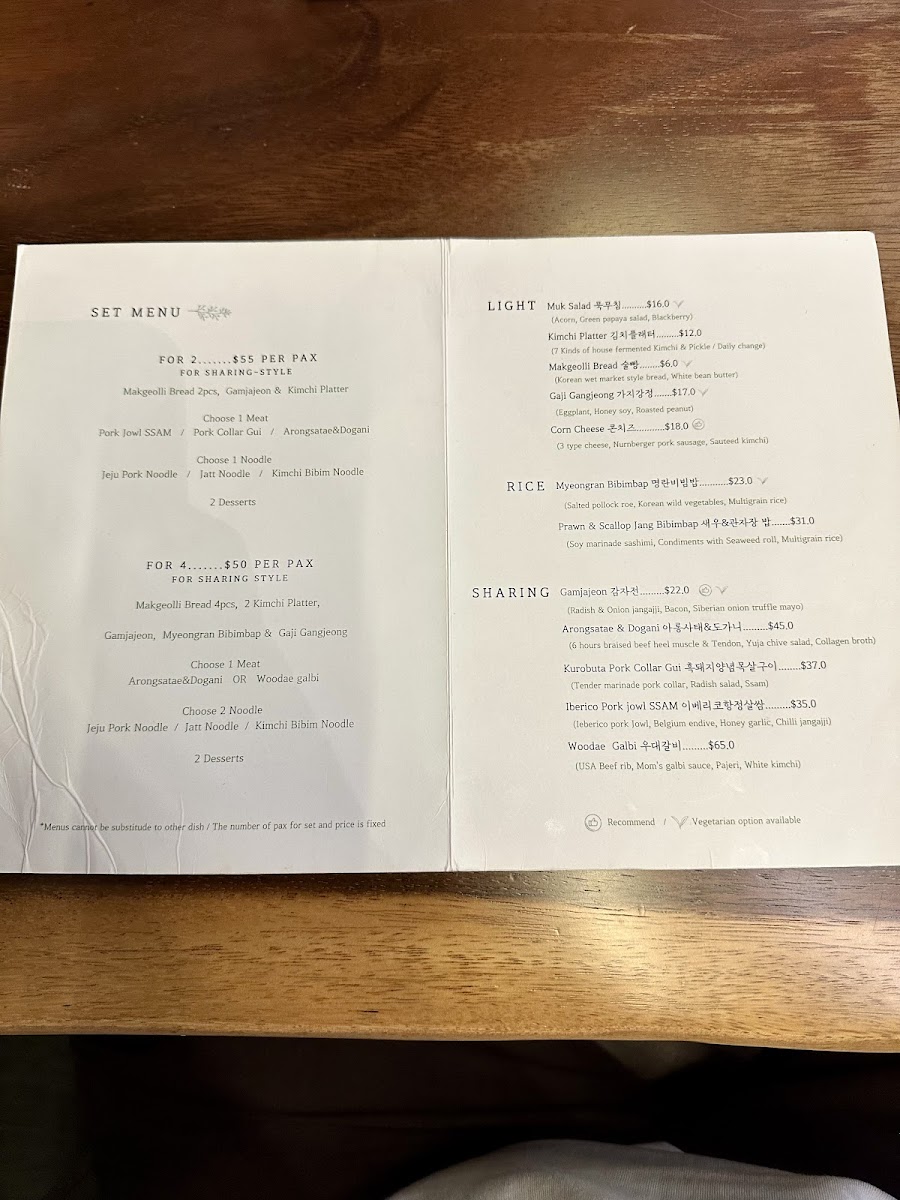 Menu Kimchi Dining | Korean Restaurant Singapore-7